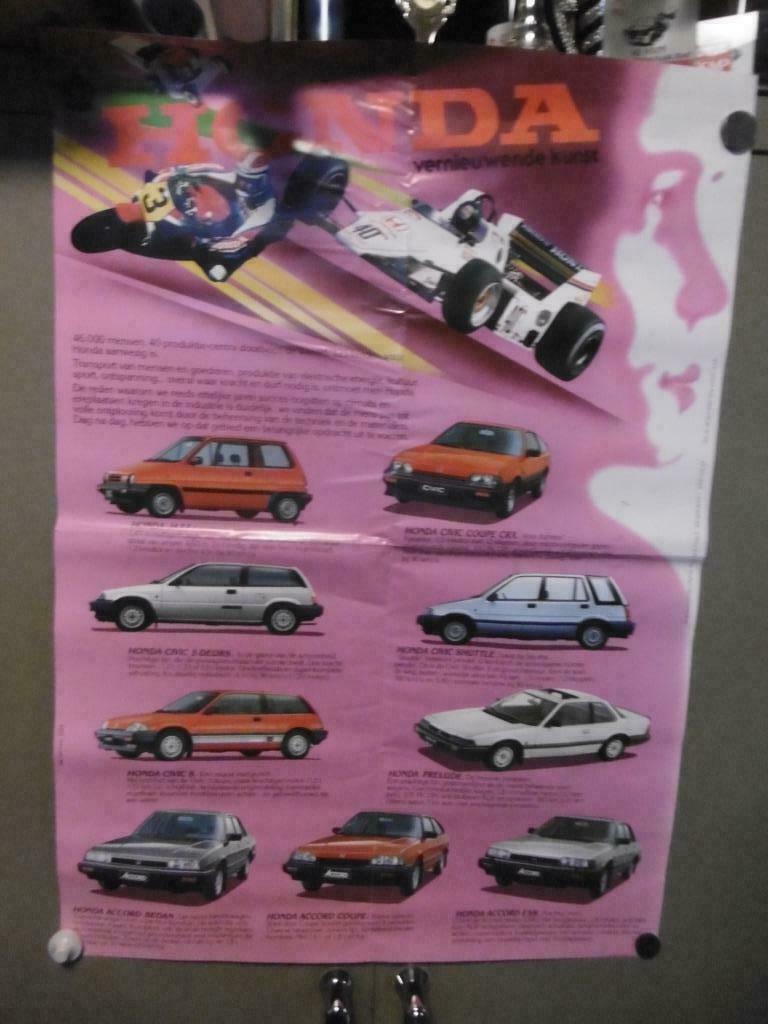 Poster Honda Civic + F 1, Enlèvement ou Envoi, Comme neuf