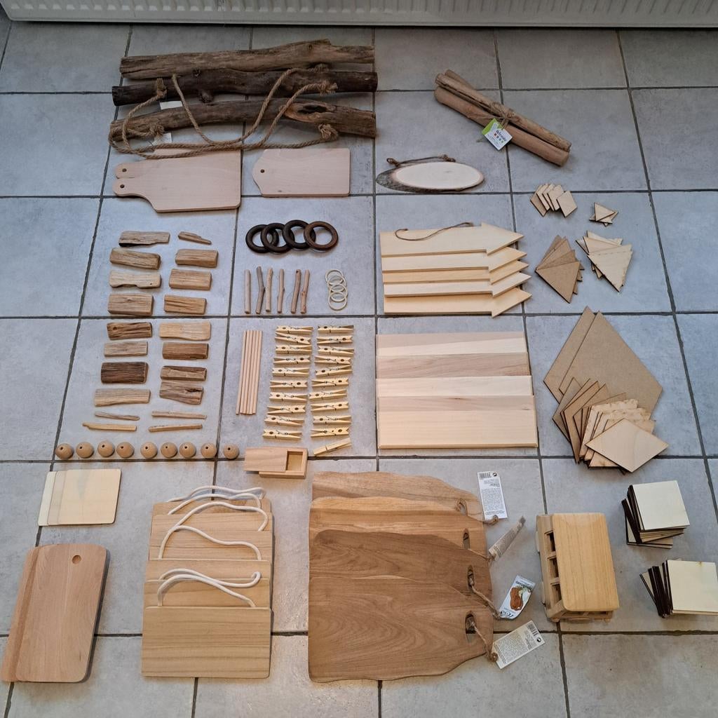 Lot d’objets en bois pour ateliers créatifs, loisirs créatif, Hobby & Loisirs créatifs, Bricolage, Enlèvement