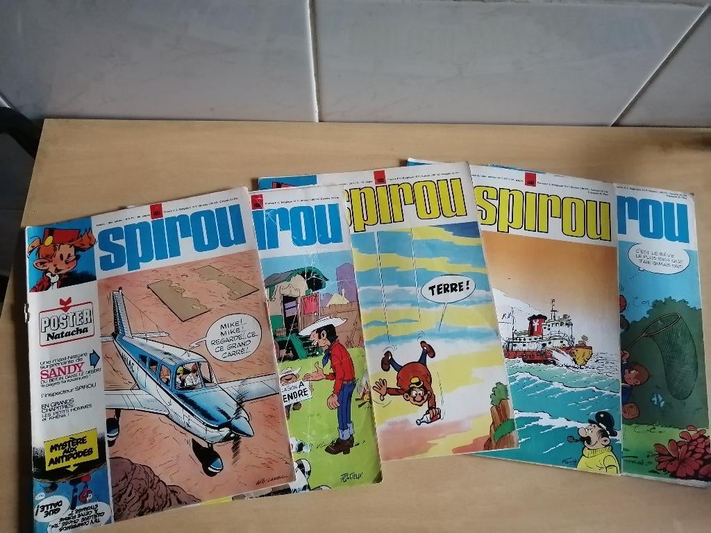 Lot 5 Spirou magazine de 1973, Livres, Enlèvement ou Envoi