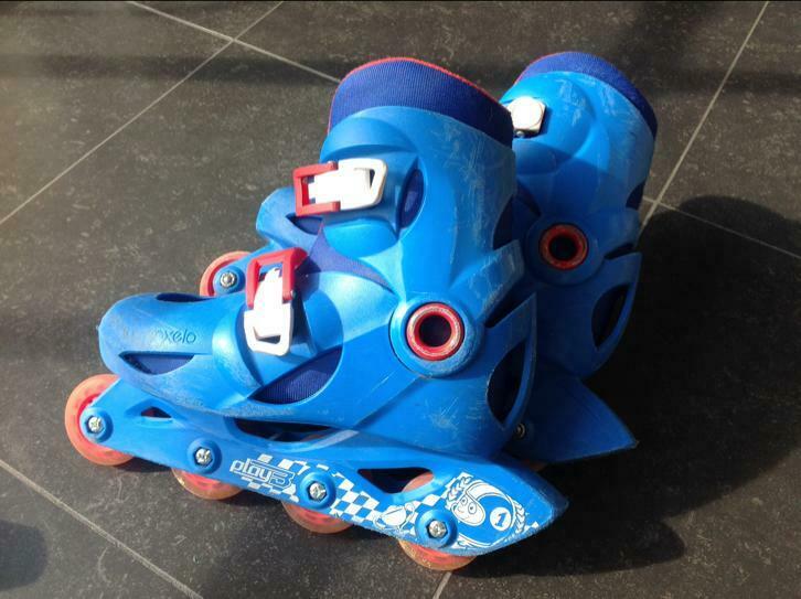 Inlineskates maat 34-36  met bescherming, Ophalen, Gebruikt