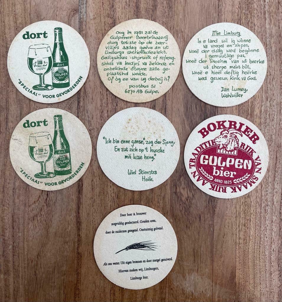 Bierviltjes - GULPENER BIER, Verzamelen, Biermerken, Ophalen of Verzenden, Gebruikt, Viltje(s), Gulpener