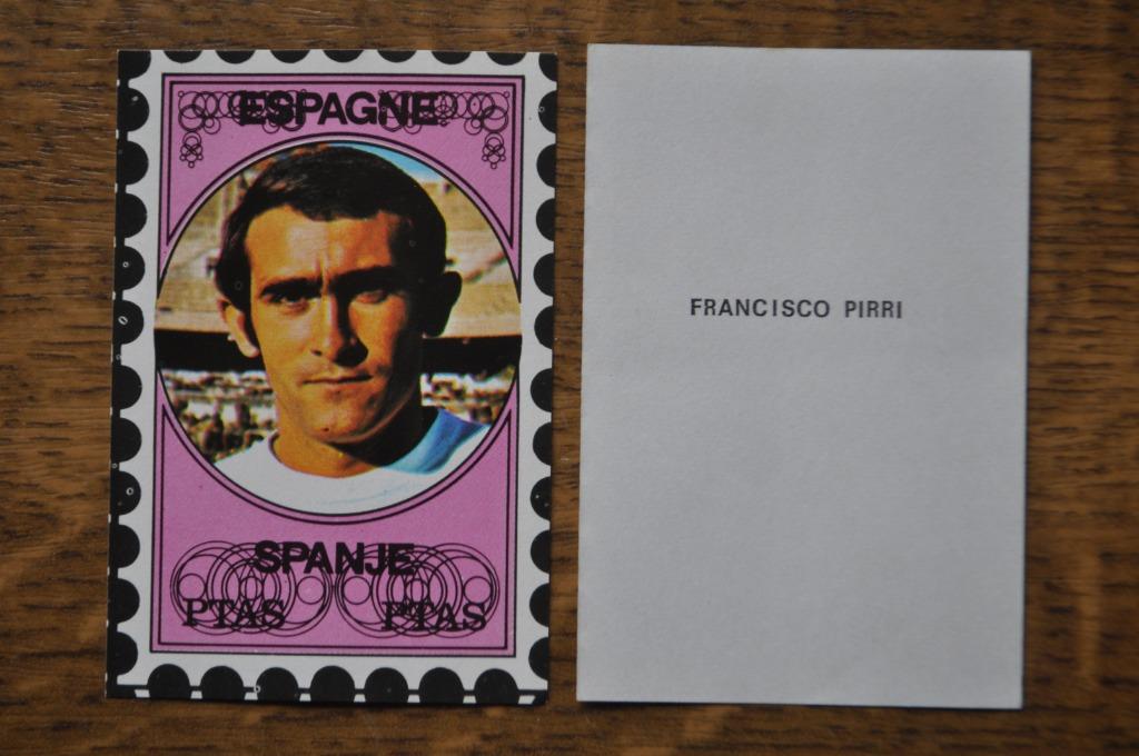 VANDERHOUT PLAATJE WORLD CUP 70 FRANCISCO PIRRI, Enlèvement ou Envoi, Comme neuf, Image