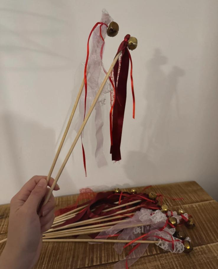 Henna accessoire, 12x stok met belletjes, Ophalen