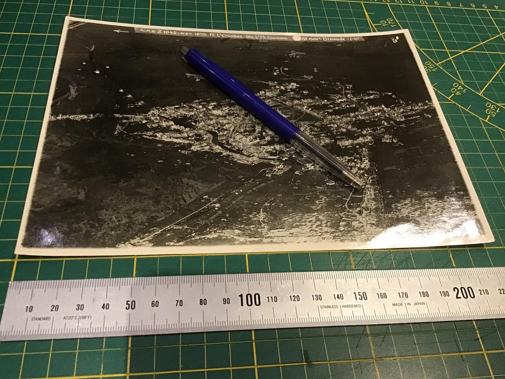 Originele belgische luchtfoto Diksmuide augustus 1917 WO1., Verzamelen, Militaria | Algemeen, Ophalen of Verzenden