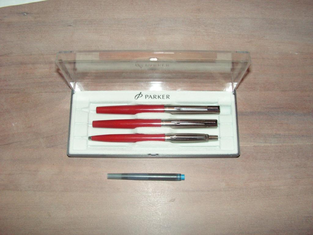 vintage pennen set Parker, Verzamelen, Pennenverzamelingen, Met doosje, Ophalen of Verzenden, Zo goed als nieuw, Parker