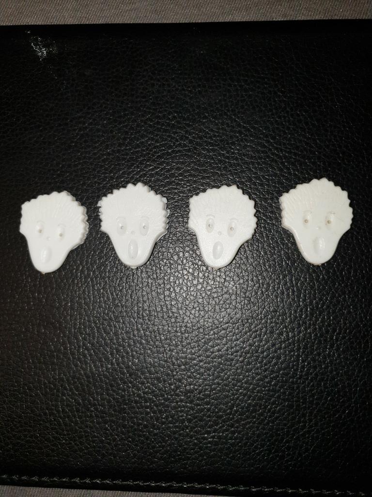 4 maskers voor het vintage spel Spookslot., Ophalen of Verzenden, Zo goed als nieuw