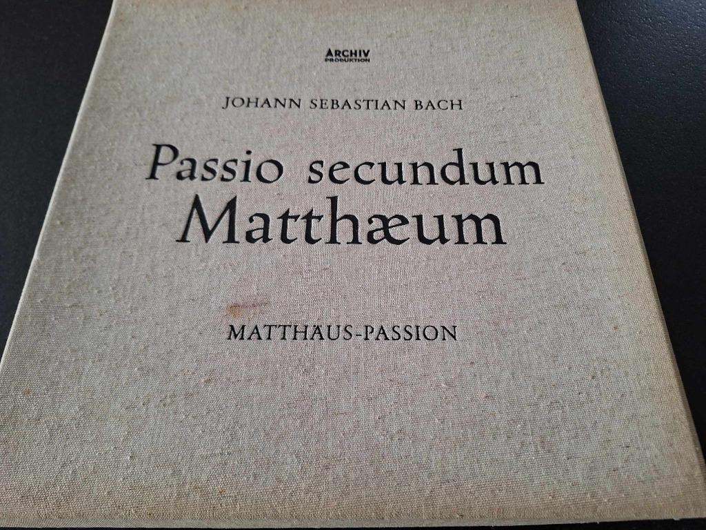 Bach / Richter - Passio Secundum Matthæum Box 4 x Lp's Vinyl, 12 pouces, Baroque, Enlèvement ou Envoi, Utilisé