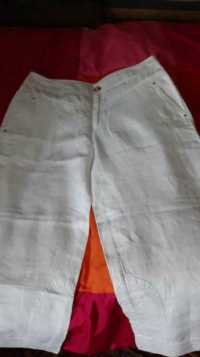 A vendre pantalon blanc lin Jackpot - taille 36, Envoi, Porté, Taille 36 (S), Blanc