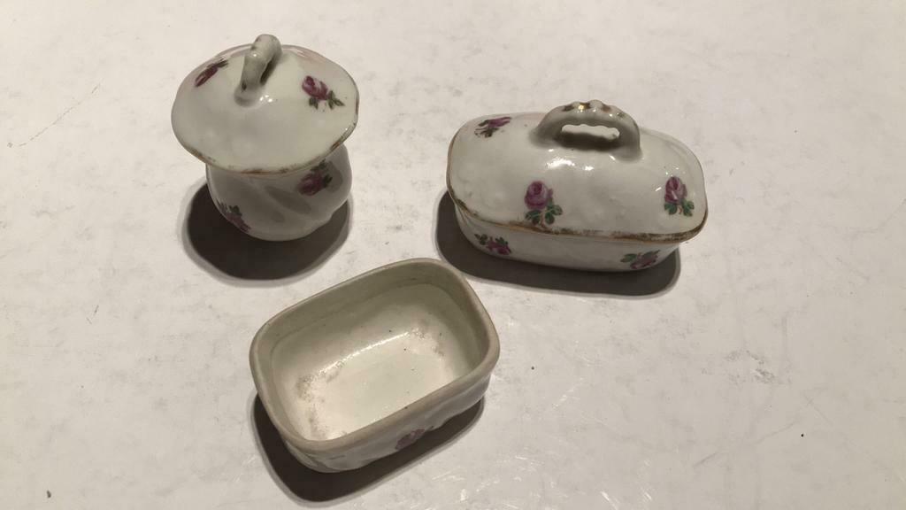 Miniatuur porseleinen potjes antiek, Enlèvement ou Envoi