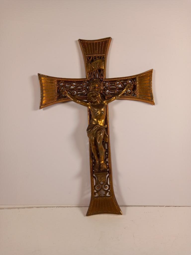Crucifix en fer doré, Ophalen of Verzenden