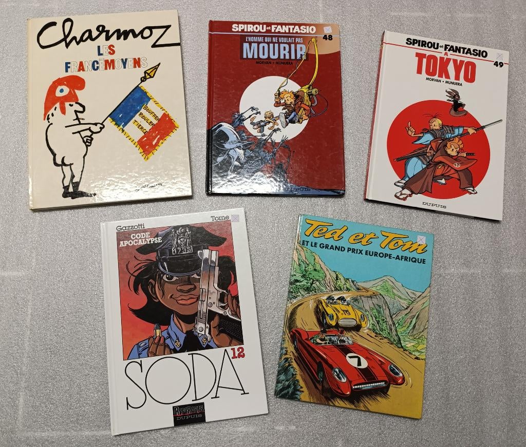 BD Charmoz Spirou et Fantasio 48 49 Soda 12 Ted et Tom Prix, Livres, BD, Enlèvement ou Envoi, Utilisé
