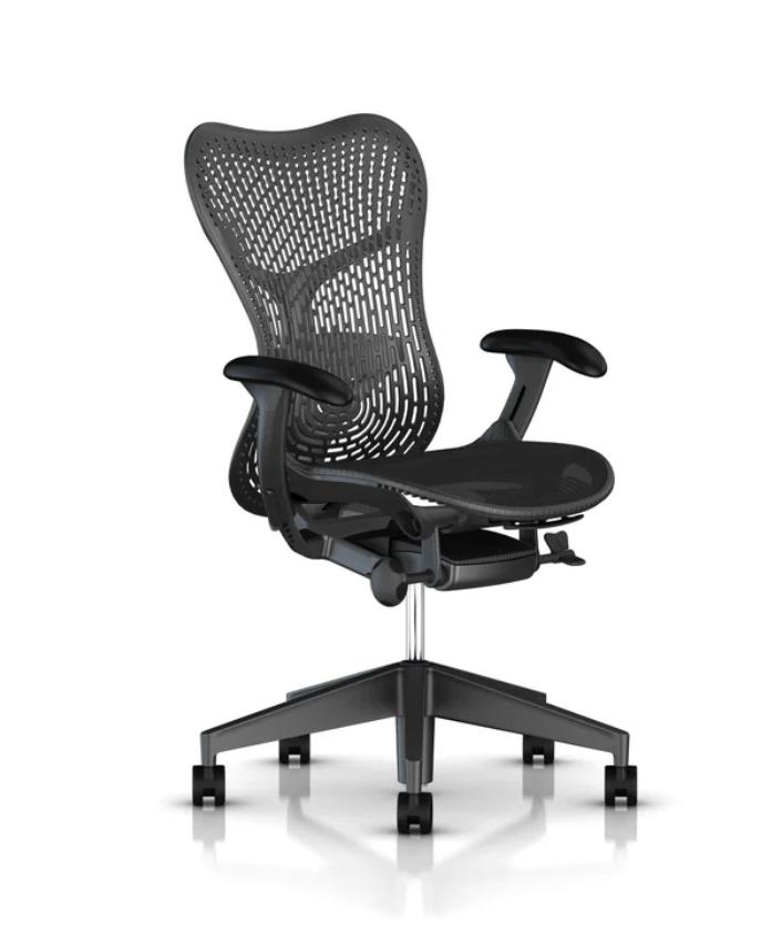 Herman Miller Mirra 2 Bureaustoel Graphite (2), Werkplek, Ophalen, Gebruikt, Stoel