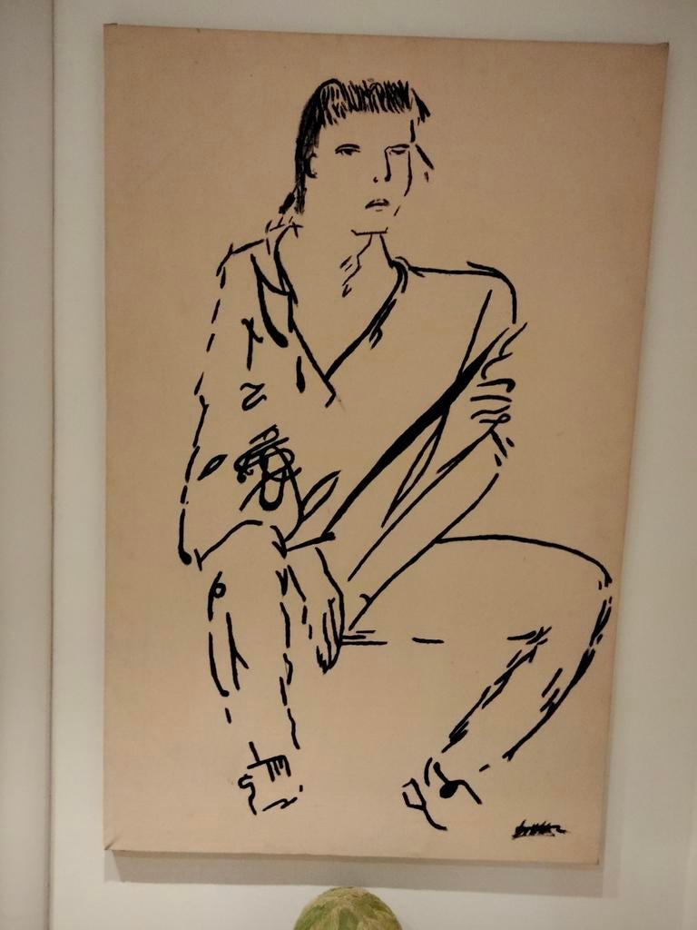 Mooi werk.met een paar lijnen . afmeting 68 op 105 cm, Antiek en Kunst, Ophalen