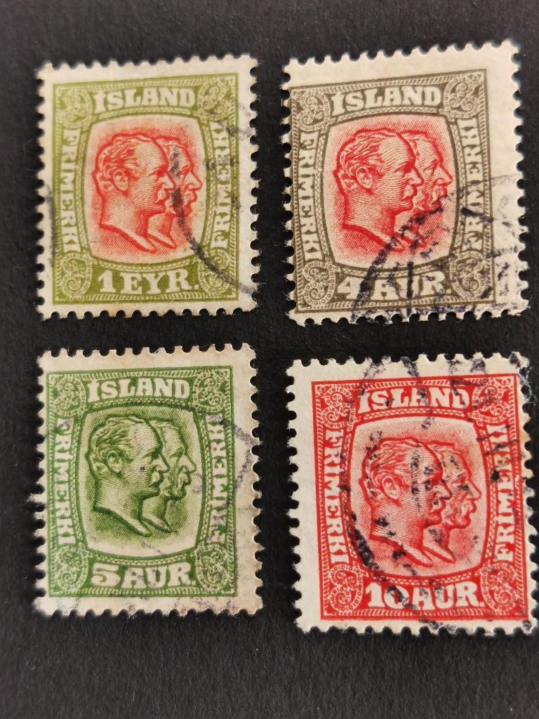 Ijsland 1907 - Koning Kristian IX en Frederik VIII, Postzegels en Munten, Postzegels | Europa | Scandinavië, Ophalen of Verzenden