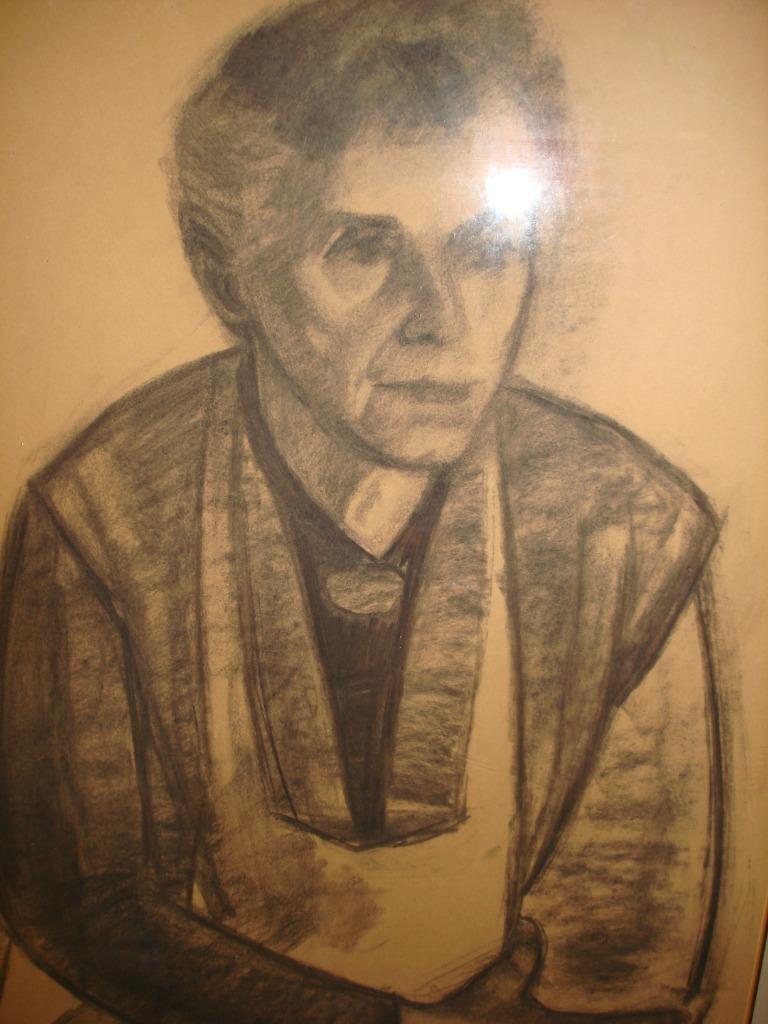 1942 JAN COBBAERT portrait  'La mère de l'artiste' fusain, Antiquités & Art, Enlèvement