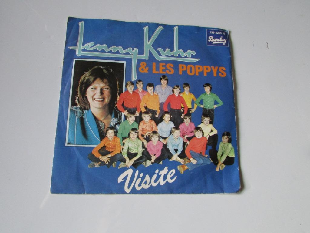 LENNY KUHR & LES POPPYS, VISITE, SINGEL, Pressage original, Enlèvement ou Envoi, 7 inch, Chanson réaliste ou Smartlap