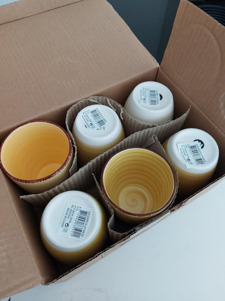 NOUVEAU : Studio Tavola Tasses jaunes (6 pièces), Maison & Meubles, Enlèvement ou Envoi, Neuf, Porcelaine