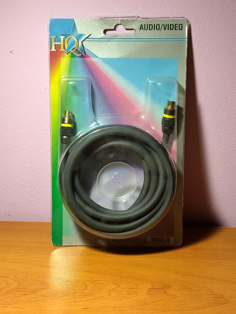 Câble audio/vidéo HQ S-VHS vers S-VHS 2,5m S-line, Enlèvement, Utilisé, Autres câbles