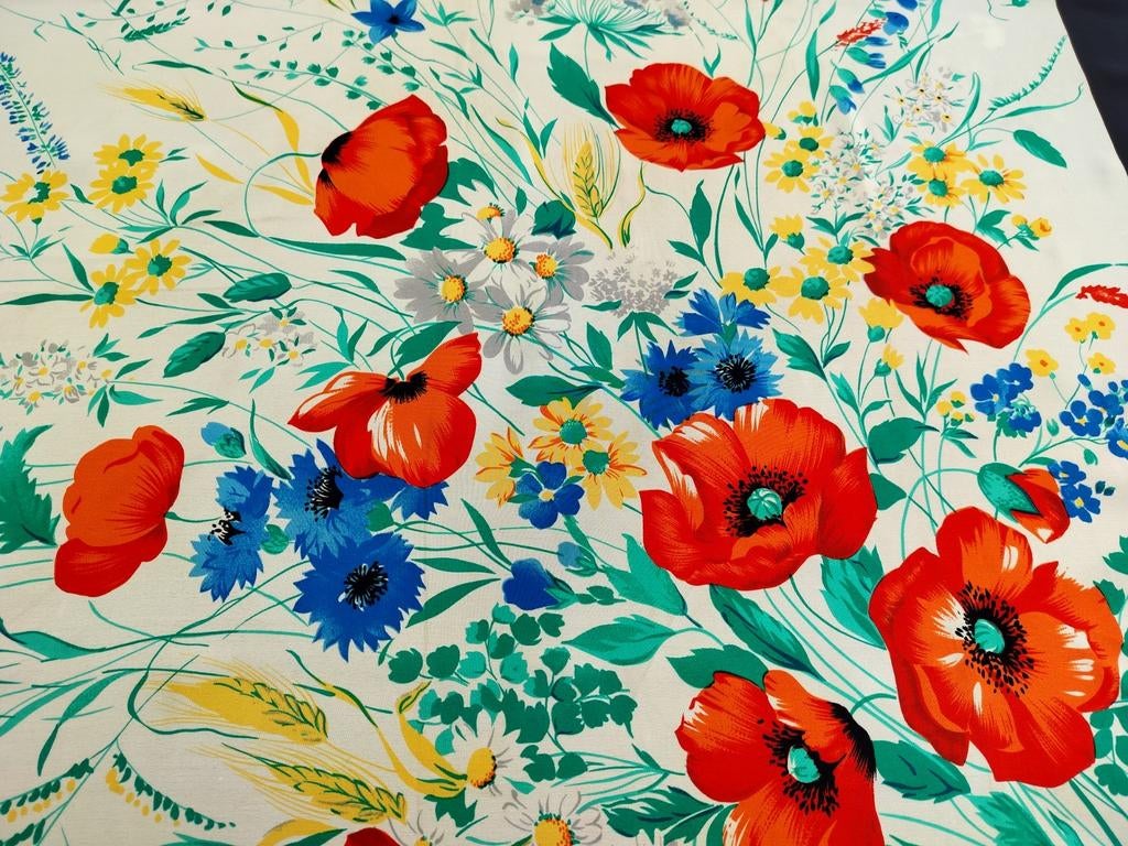 Vintage zijden sjaal Devernois, Ophalen of Verzenden, Sjaal