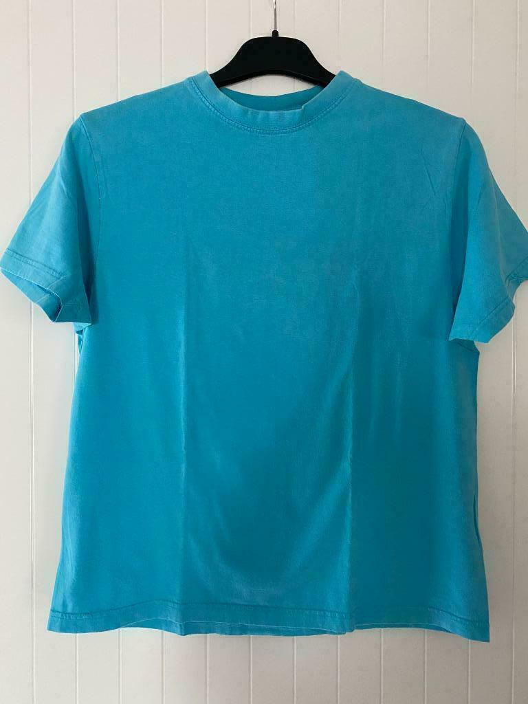 Enrico Mori Turquois / blauw T shirt, Enlèvement ou Envoi, Enrico Mori, Comme neuf, Bleu