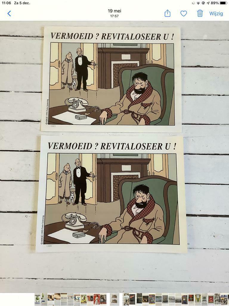 Kuifje. Poster 34,5 op 44,25, Enlèvement ou Envoi