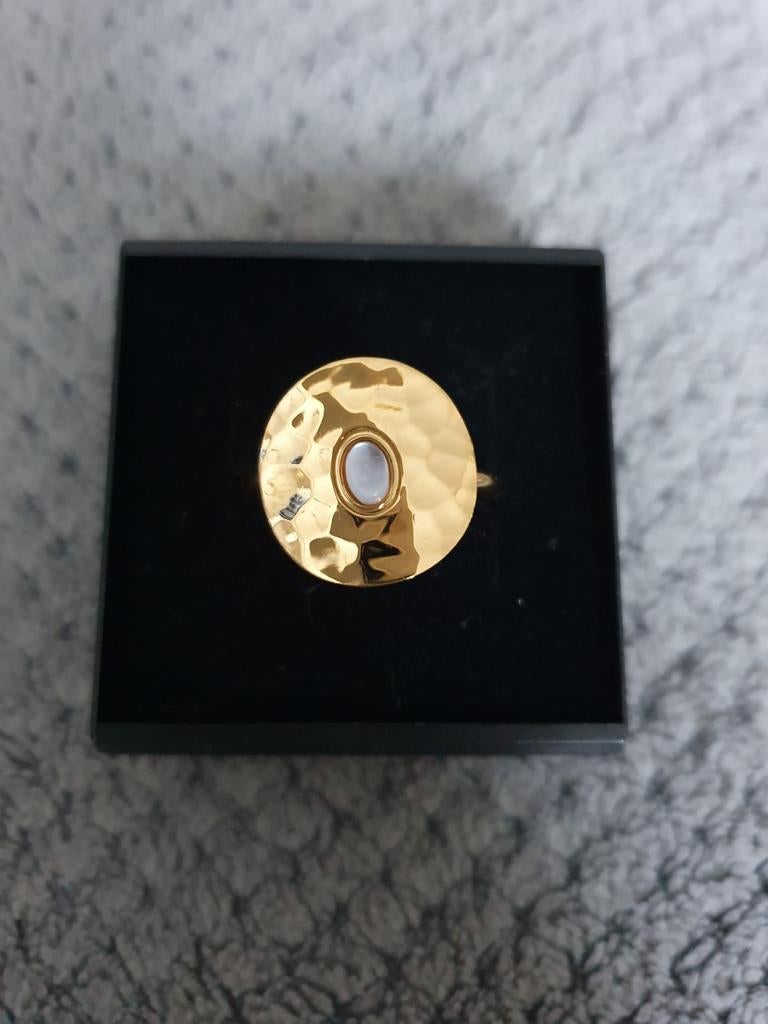 Nieuwe ring in edelstaal maat 56, Bijoux, Sacs & Beauté, Bagues, Neuf, Enlèvement ou Envoi, Femme, Fer ou Acier