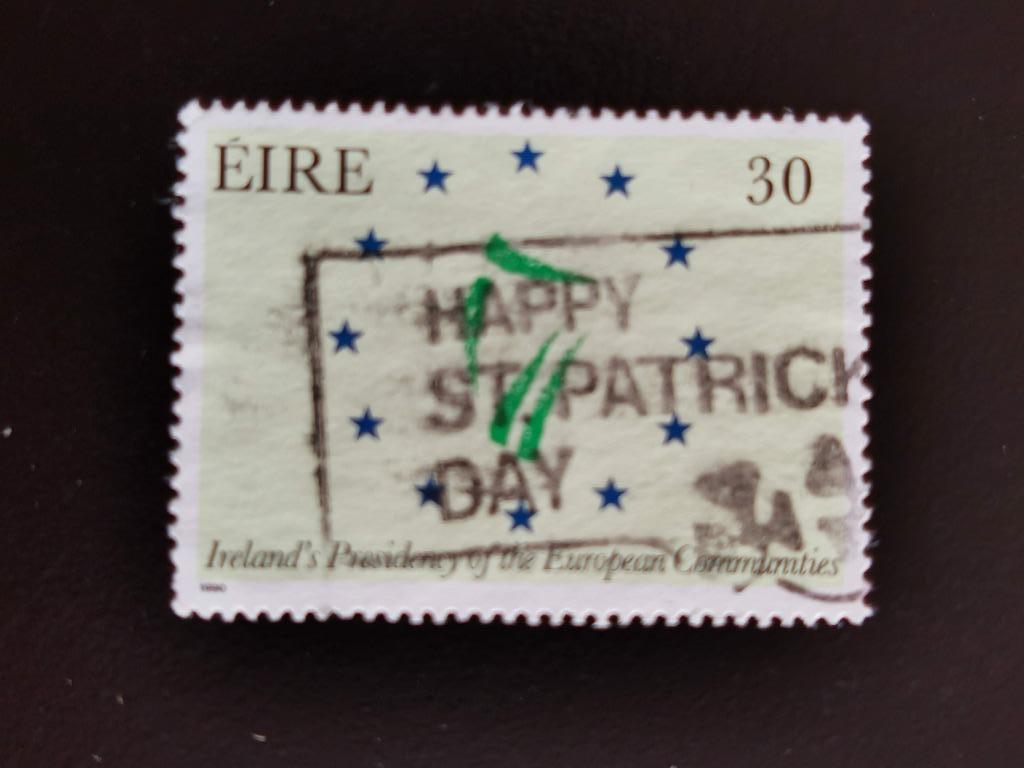Ierland 1990 - Iers voorzitterschap Europa St Patrick's Day, Ophalen of Verzenden, Ierland, Gestempeld