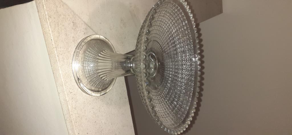 Val Sint Lambert fruitschaal kristal antiek, Ophalen of Verzenden