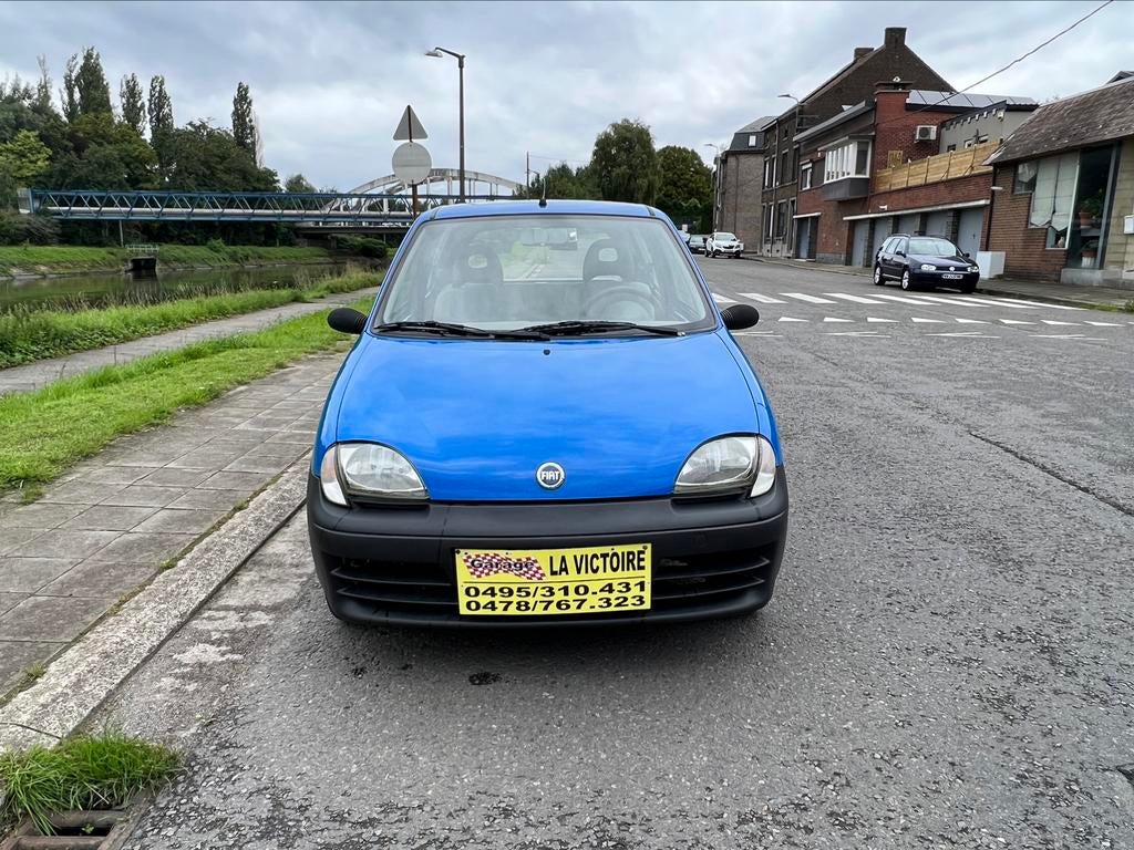 Fiat Seicento 2004 année 1.1 essence 40kw 92000km 0495310431, Auto's, Fiat, 4 zetels, Seicento, Blauw, Bedrijf