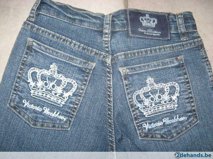 Jeans van Victoria Beckham en Dolce & Cabana maat 140, Ophalen, Gebruikt, Meisje, Broek