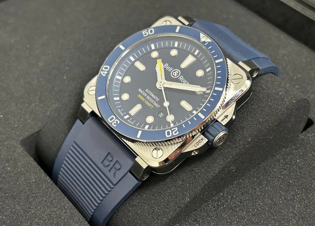 Bell & Ross - Diver Blue BR03-92, Handtassen en Accessoires, Ophalen