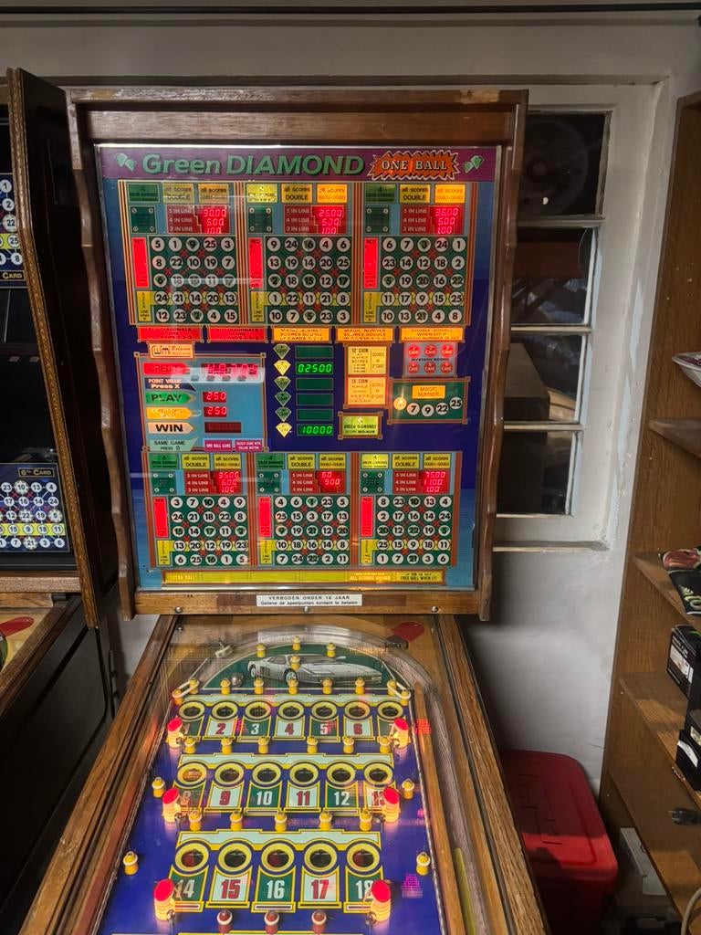Green diamond bingo gokkast, Verzamelen, Ophalen, Gebruikt, Met sleutels