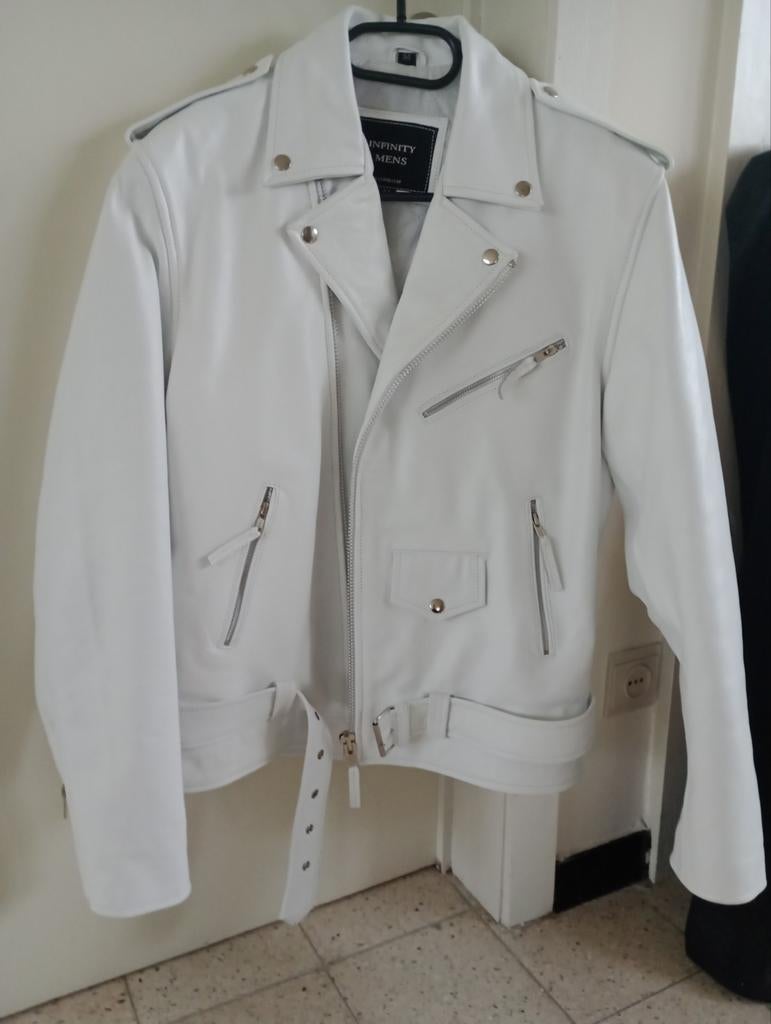 Perfecto jacket Medium blanche, Motos, Enlèvement ou Envoi, Manteau | cuir, Neuf, sans ticket, Hommes
