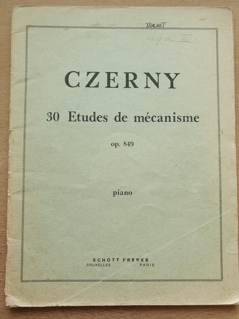 Czerny - 30 études de mecanisme (Op.849), Classique, Utilisé, Piano, Leçon ou Cours