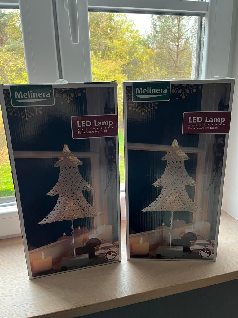 Lot de deux petits sapins de Noël avec led, Enlèvement, Comme neuf