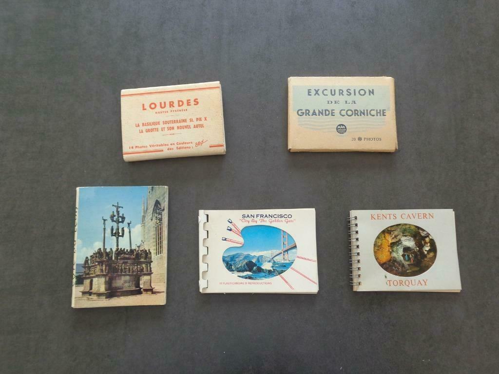9 anciens petits livrets touristiques en cartes postales, Enlèvement