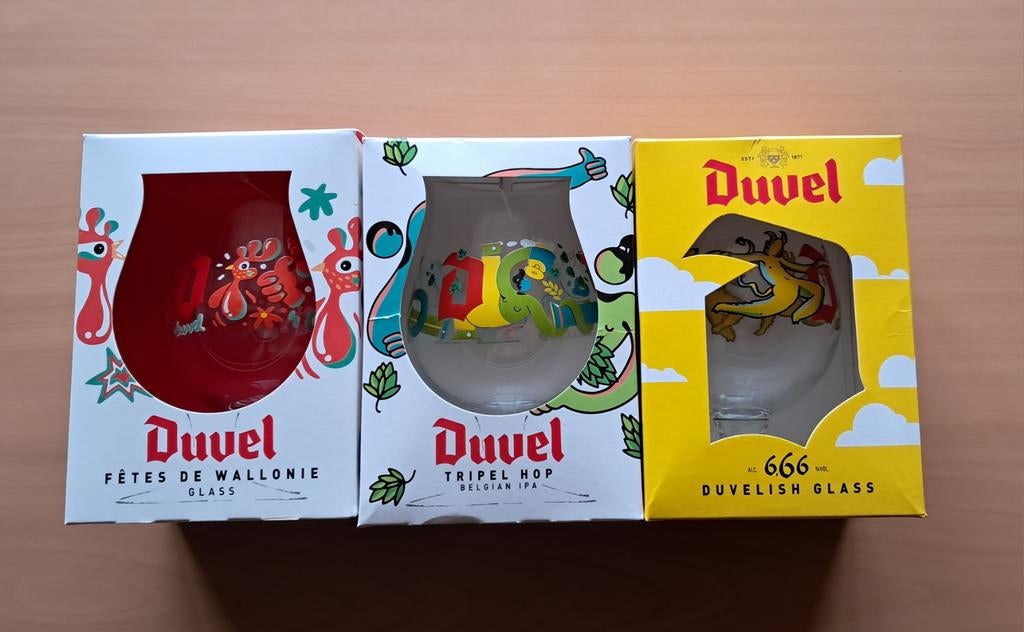 set van 2 collectorglazen Duvel, Verzamelen, Ophalen of Verzenden, Nieuw, Glas of Glazen, Duvel