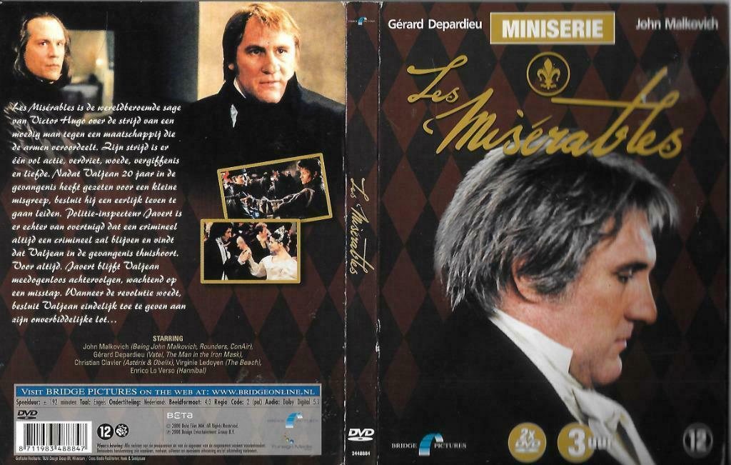 LES MISERABLES - MINISERIE, Vanaf 12 jaar, Ophalen of Verzenden, Zo goed als nieuw