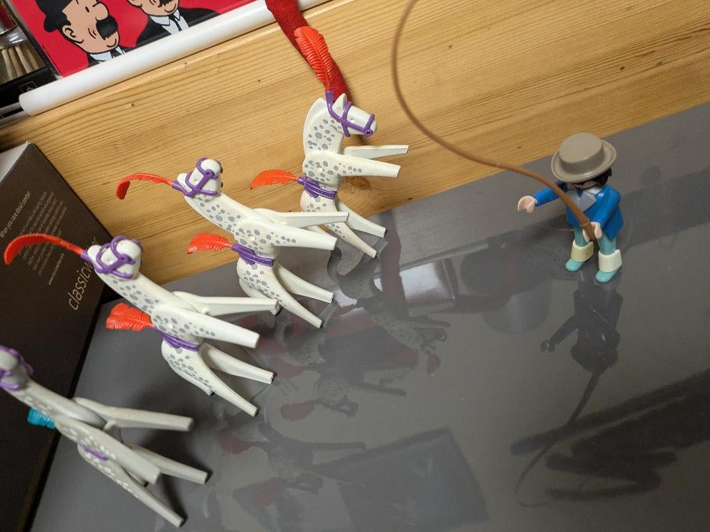 Dresseur de chevaux du cirque Playmobil vintage années 80, Enlèvement, Comme neuf, Ensemble complet