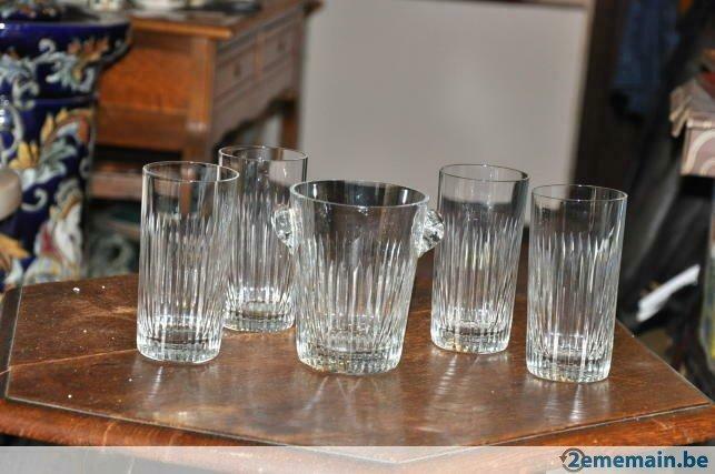 § service a whisky 4 personne avec seau a glacon, Enlèvement ou Envoi, Utilisé, Verre ou Verres