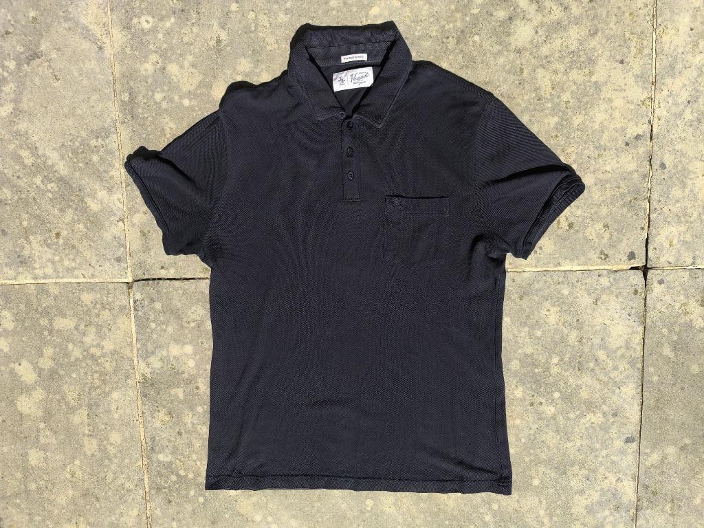 Zwart poloshirt van het merk Penguin, maat medium slim fit, Maat 48/50 (M), Zwart, Gedragen, Penguin