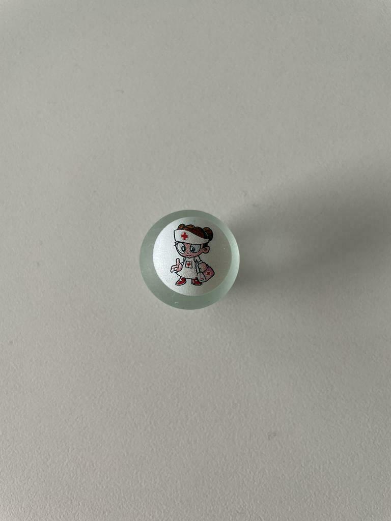 Witte knikker Ella Marble Manias AH, Ophalen of Verzenden
