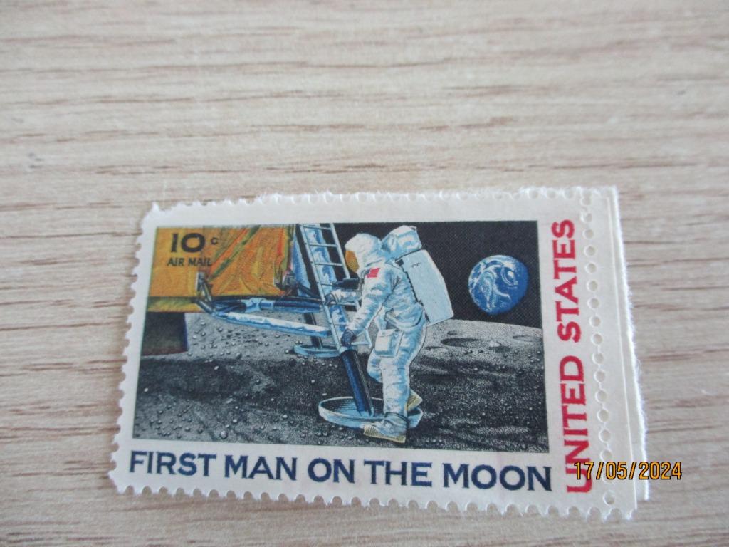 US postzegel First man on the moon 10c, Postzegels en Munten, Ophalen of Verzenden, Postfris, Noord-Amerika