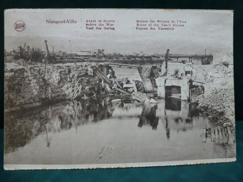 Nieuport Nieuport - Ville avant la guerre ruines des eclu, Collections, Enlèvement ou Envoi, Avant 1920, Affranchie, Flandre Occidentale
