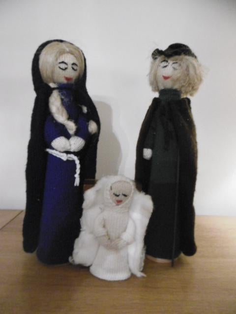 Kerst, Jozef, Maria en kindje Jezus, gebreid handwerk, Diversen, Ophalen of Verzenden