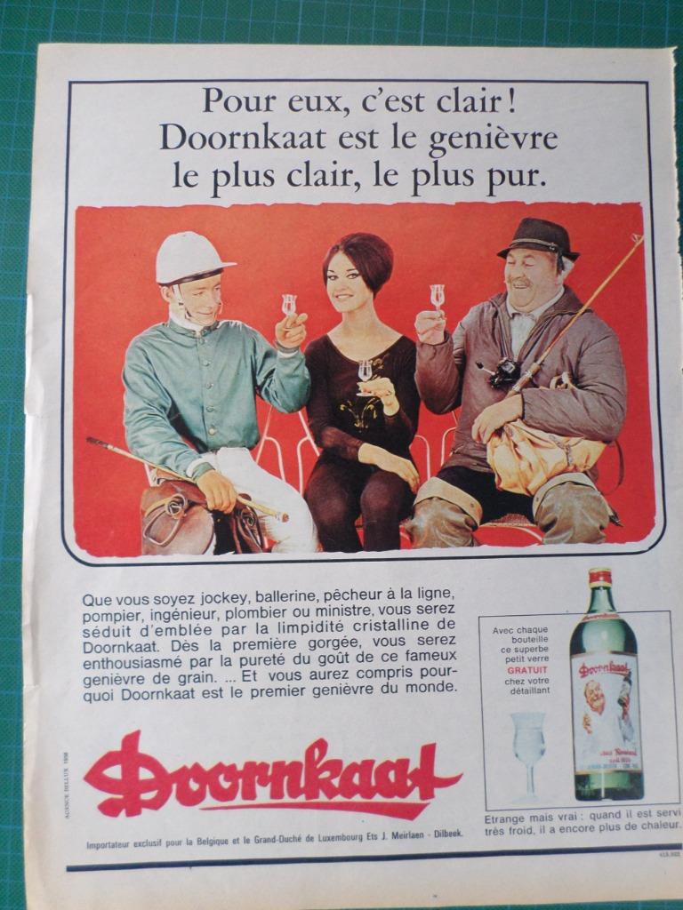 Doornkaat genièvre - publicité papier - 1966, Ophalen of Verzenden, Gebruikt, Overige typen