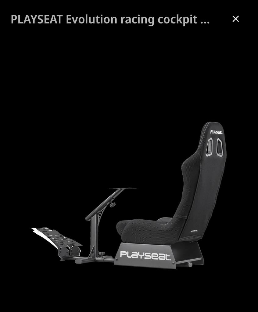 Playseat Evolution Like New + Extras, Enlèvement, Comme neuf, Volant ou Accessoire de sport