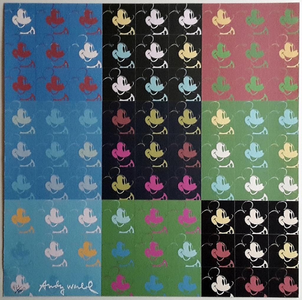 Andy Warhol - Mickey Mouse Multiple – groot formaat, Antiek en Kunst, Verzenden