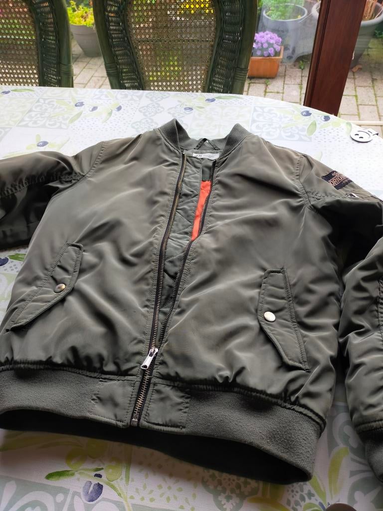 Toffe legergroene jacket maat 146., Ophalen, Zo goed als nieuw, Oranje