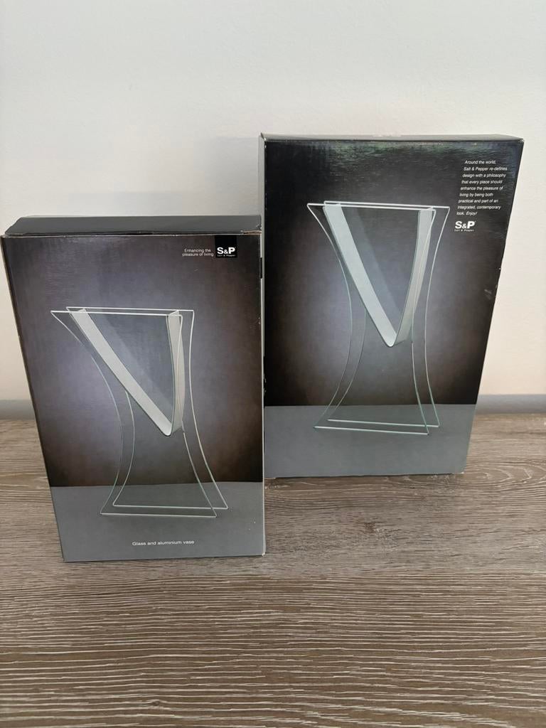 S&P vazen 2 stuks ( nieuw), Enlèvement ou Envoi, Comme neuf, Verre